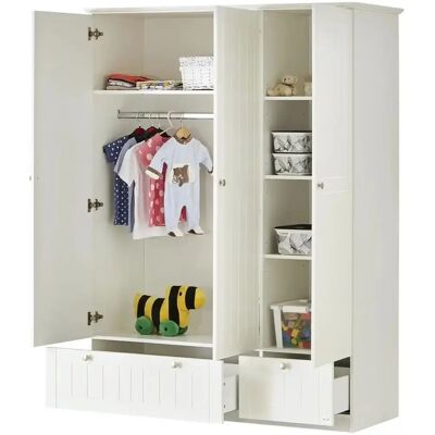 Mia & Mo Suna Weiß Kleiderschrank - Baby- & Kinderzimmermöbel Mia & Mo Suna Weiß Kleiderschrank - Baby- & Kinderzimmermöbel
