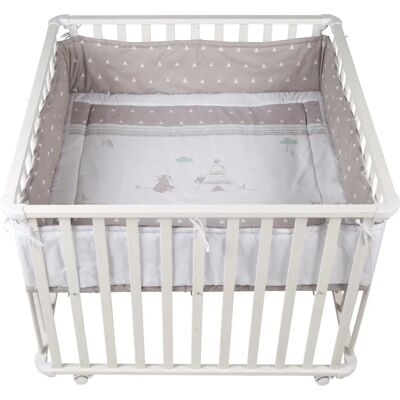 Parc bébé roba Blanc MDF - Supporte 15kg, 75x100cm, Design tendance Parc bébé roba Blanc MDF - Supporte 15kg, 75x100cm, Design tendance