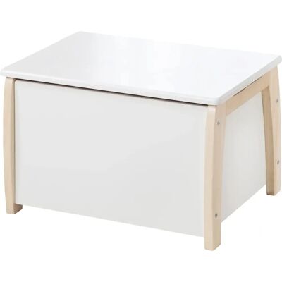 ROBA Weiße Spielzeugtruhe - 56x40,5x35cm - Stauraum & Sitz ROBA Weiße Spielzeugtruhe - 56x40,5x35cm - Stauraum & Sitz