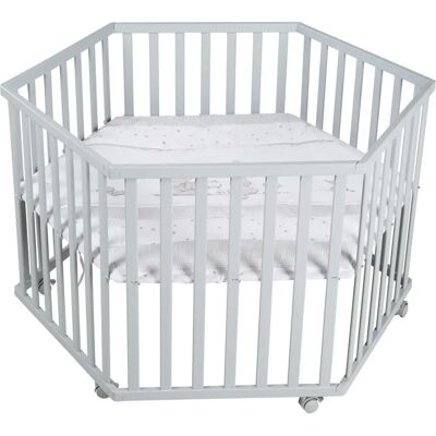 Roba Playpen - 6-eckig, taupe, safety, from birth Roba Playpen - 6-eckig, taupe, safety, from birth