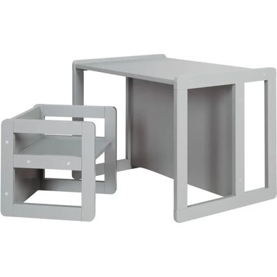 Roba 3-in-1 Kinderzitset Grijs - Verstelbare Tafel & Bank Roba 3-in-1 Kinderzitset Grijs - Verstelbare Tafel & Bank