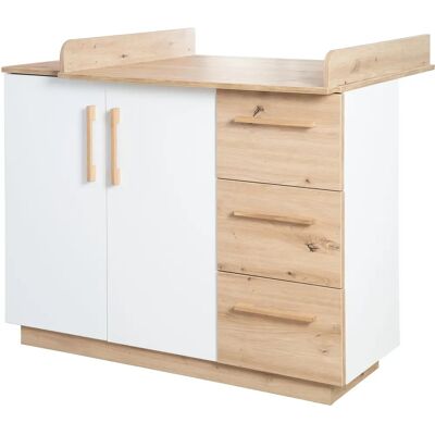 Roba Lion Wickelkommode - Modern Weiß & Artisan Eiche - Babyzimmer Roba Lion Wickelkommode - Modern Weiß & Artisan Eiche - Babyzimmer