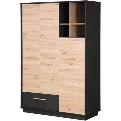 Armoire de rangement pour enfants Roba Lenn - Anthracite & Chêne Artisan Armoire de rangement pour enfants Roba Lenn - Anthracite & Chêne Artisan