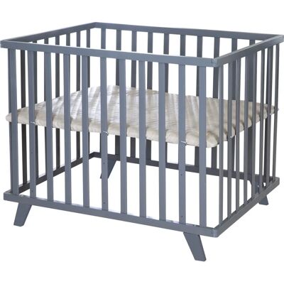 ROBA Baby Laufgitter 75x100cm mit Grau Geprägtem Polster - Höhenverstellbar ROBA Baby Laufgitter 75x100cm mit Grau Geprägtem Polster - Höhenverstellbar