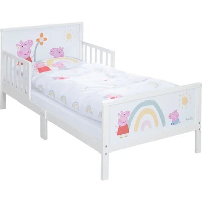Roba Kinderbett Weiß MDF - Peppa Pig Themenbett, 70x140 cm Roba Kinderbett Weiß MDF - Peppa Pig Themenbett, 70x140 cm