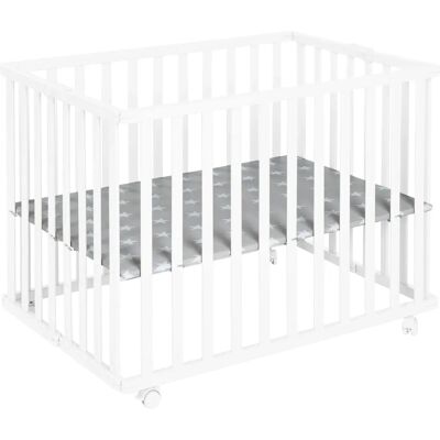 Enclos Little Stars de ROBA - Pliable, Réglable, Bois, 74x100 cm Enclos Little Stars de ROBA - Pliable, Réglable, Bois, 74x100 cm