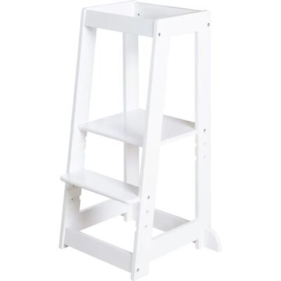 Torre de Aprendizaje Montessori roba - Escalón para Niños - Blanco Torre de Aprendizaje Montessori roba - Escalón para Niños - Blanco