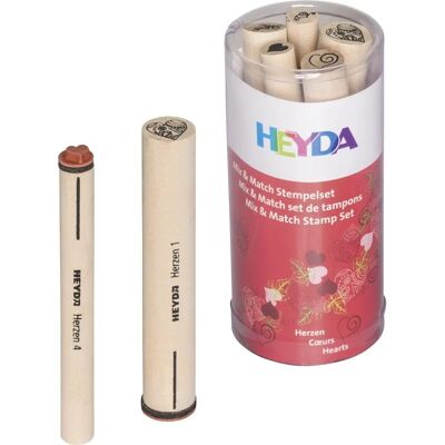 Ensemble de tampons Heyda - Motifs de cœur 8,8x5,7cm, 5 pièces Ensemble de tampons Heyda - Motifs de cœur 8,8x5,7cm, 5 pièces