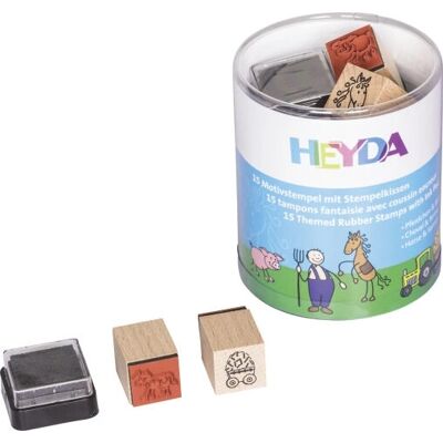 HEYDA 204888488 Holz Bauernhof & Pferd Motiv Stempelset - Kreativ Spielzeug HEYDA 204888488 Holz Bauernhof & Pferd Motiv Stempelset - Kreativ Spielzeug
