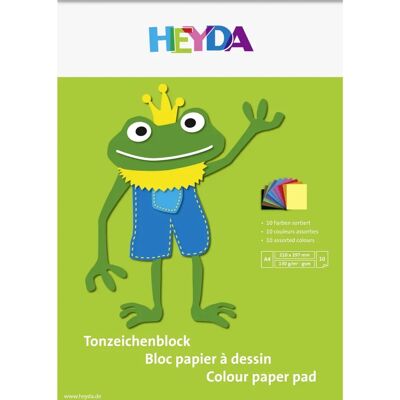 Heyda A4 Zeichenblock - Mehrfarbig - 10 Blatt Heyda A4 Zeichenblock - Mehrfarbig - 10 Blatt