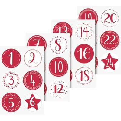 HEYDA 203780808 Set di Adesivi di Carta Rossi - Decorativi e per Sigillare - 24 pz HEYDA 203780808 Set di Adesivi di Carta Rossi - Decorativi e per Sigillare - 24 pz