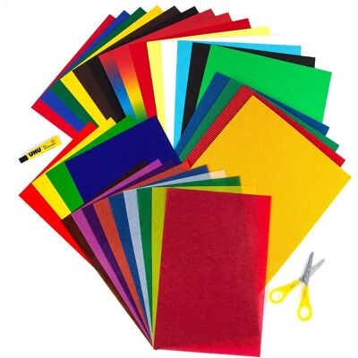 Heyda Bastelpapier Set - 34 Teile - Bunt - Bastelpapier-Set Heyda Bastelpapier Set - 34 Teile - Bunt - Bastelpapier-Set