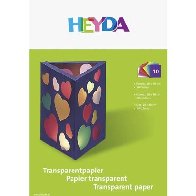HEYDA Transparentpapier 10 Blatt - Bunt - A4 HEYDA Transparentpapier 10 Blatt - Bunt - A4