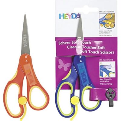 Heyda - Kinderschere SoftTouchplus 13,5cm spitz - bleu - Ciseaux Heyda - Kinderschere SoftTouchplus 13,5cm spitz - bleu - Ciseaux