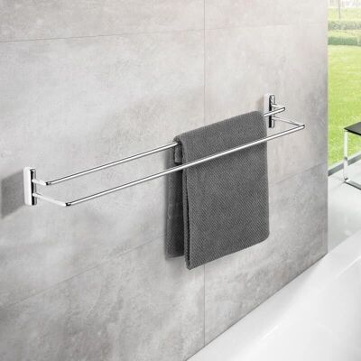 Giese GmbH Giese Handdoekrek Etagere - Handdoekrek - 730mm, Messing, Chroom, 2 Haakjes Giese GmbH Giese Handdoekrek Etagere - Handdoekrek - 730mm, Messing, Chroom, 2 Haakjes