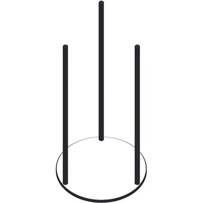 Giese Stand Rollenhalter - Für drei Rollen - RAL 9005 - Lagerregal Giese Stand Rollenhalter - Für drei Rollen - RAL 9005 - Lagerregal
