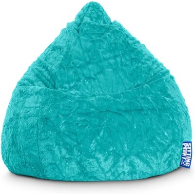SITTING POINT Fluffy Beanbag L - Sitzsack, Türkis, 70x90cm SITTING POINT Fluffy Beanbag L - Sitzsack, Türkis, 70x90cm