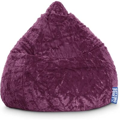 SITTING POINT Fluffy L Aubergine Babzsák - Ülőbútor SITTING POINT Fluffy L Aubergine Babzsák - Ülőbútor