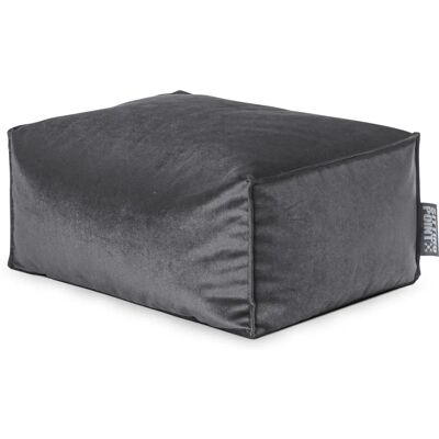 HEIMTEX MARLA - Samtiger Vintage Fußhocker - 55x35cm HEIMTEX MARLA - Samtiger Vintage Fußhocker - 55x35cm