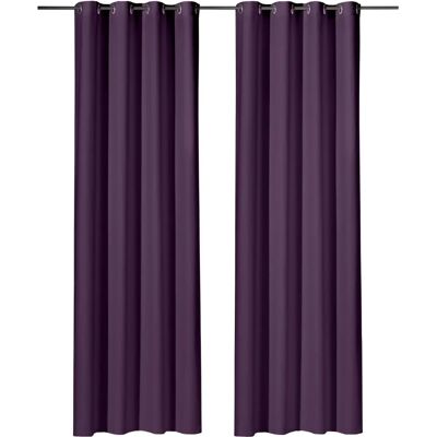 Weckbrodt Vito Lila Microvelours Gardine - Ösen, 140x245cm Weckbrodt Vito Lila Microvelours Gardine - Ösen, 140x245cm
