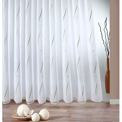 Weckbrodt VIVIEN Gardine - Stickerei Voile, Weiß, 300cm Weckbrodt VIVIEN Gardine - Stickerei Voile, Weiß, 300cm