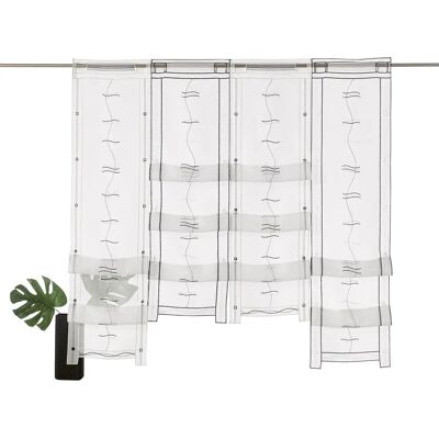 Weckbrodt Selina Scheibengardine - Höhenverstellbar, 120cm x 73cm - Schwarz Weckbrodt Selina Scheibengardine - Höhenverstellbar, 120cm x 73cm - Schwarz
