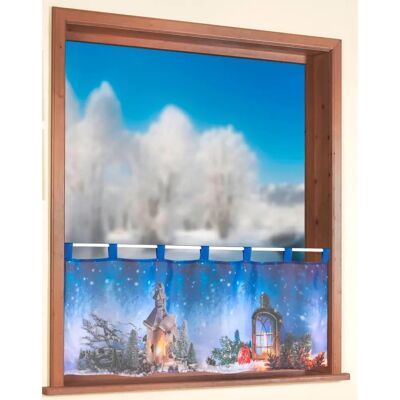 WECKBRODT Weihnachtslaterne Fenstergardine - Weihnachtsmotiv, 100% Polyester, 70-120 cm breit WECKBRODT Weihnachtslaterne Fenstergardine - Weihnachtsmotiv, 100% Polyester, 70-120 cm breit