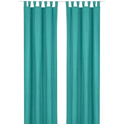 Weckbrodt Sento Gardine Türkis - 160cm Breite, 125cm Länge, Schlaufen Weckbrodt Sento Gardine Türkis - 160cm Breite, 125cm Länge, Schlaufen