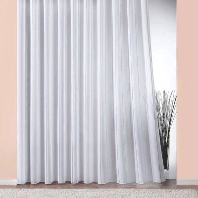 WECKBRODT Athen Blaue Polyester Gardine - Halbtransparent, 625x175cm WECKBRODT Athen Blaue Polyester Gardine - Halbtransparent, 625x175cm
