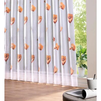 WECKBRODT Calla Halbtransparente Blumen Voile Gardine - Gardinen WECKBRODT Calla Halbtransparente Blumen Voile Gardine - Gardinen