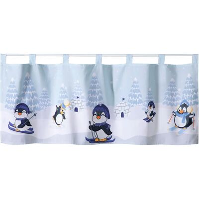 Weckbrodt Comic-Pinguin Scheibengardine - 80-120cm Blickdicht Kinderzimmer Weckbrodt Comic-Pinguin Scheibengardine - 80-120cm Blickdicht Kinderzimmer