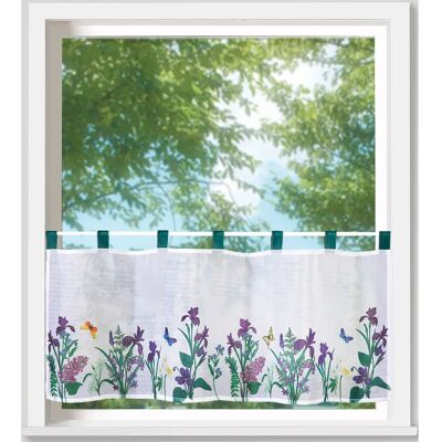Weckbrodt Violet Blumen Transparent Scheibengardine - Scheibengardine Weckbrodt Violet Blumen Transparent Scheibengardine - Scheibengardine
