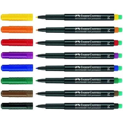Marcador permanente Faber-Castell 152504 - Colores variados Marcador permanente Faber-Castell 152504 - Colores variados