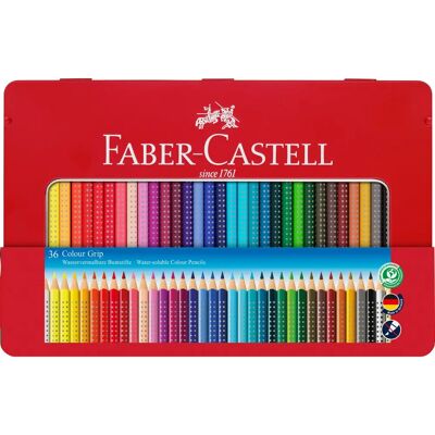 Faber-Castell Boîte métallique Grip lot de 36 - Fournitures d'art - Publicité Faber-Castell Boîte métallique Grip lot de 36 - Fournitures d'art - Publicité