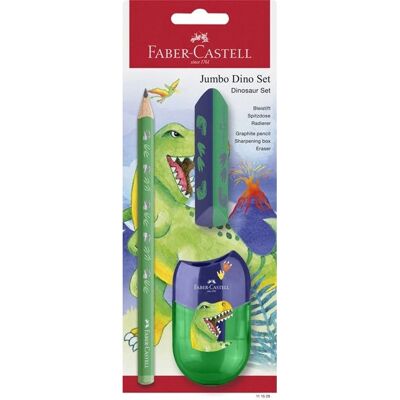 Faber-Castell 111529 Pencil Set - Jumbo Dinosaur Kids Faber-Castell 111529 Pencil Set - Jumbo Dinosaur Kids
