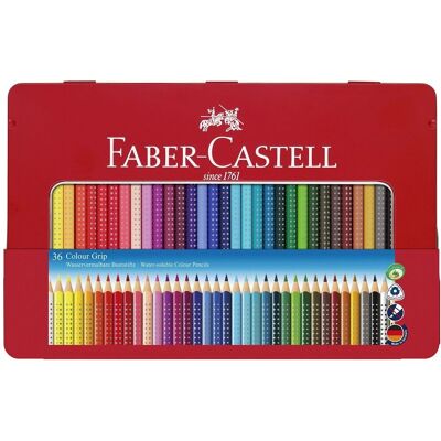 Faber-Castell 4005401124351 Penn- / Blyantset - Color Grip, 36 Färger, Vattenlösliga Faber-Castell 4005401124351 Penn- / Blyantset - Color Grip, 36 Färger, Vattenlösliga