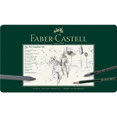 Faber-Castell 112974 Matite colorate - 26 strumenti da disegno e arte Faber-Castell 112974 Matite colorate - 26 strumenti da disegno e arte
