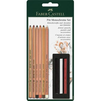 Faber-Castell 112998 Farbstift-Set - Schwarz, Braun, Weiß - Künstlerbedarf Faber-Castell 112998 Farbstift-Set - Schwarz, Braun, Weiß - Künstlerbedarf