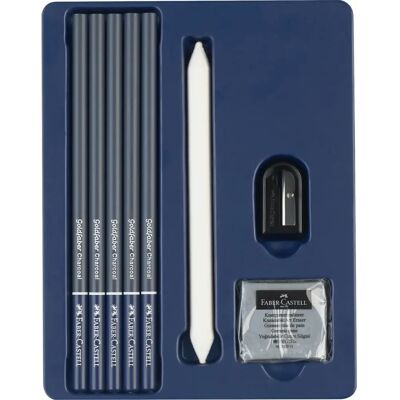 Faber-Castell 114006 Set di Carboncino - Disegno e Schizzo Faber-Castell 114006 Set di Carboncino - Disegno e Schizzo
