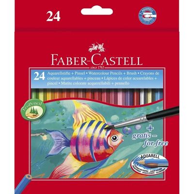 Faber-Castell Multicolour Watercolour Pencils Set of 24 - Watercolour Pencils Faber-Castell Multicolour Watercolour Pencils Set of 24 - Watercolour Pencils