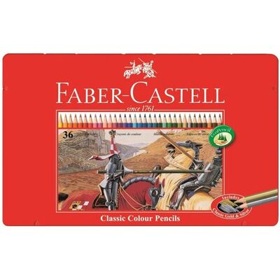 Faber-Castell 115846 Lápis de Cor - Estojo Metálico 36 Cores Faber-Castell 115846 Lápis de Cor - Estojo Metálico 36 Cores