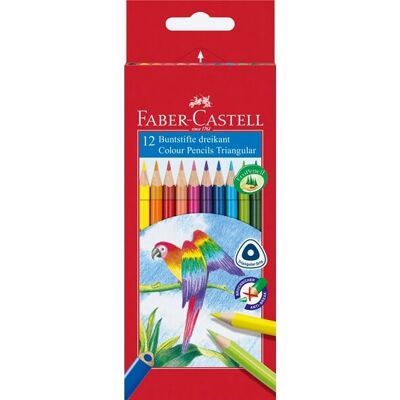 Faber Castell Dreikant-Wasserfarbstifte, 12 Stück Faber Castell Dreikant-Wasserfarbstifte, 12 Stück