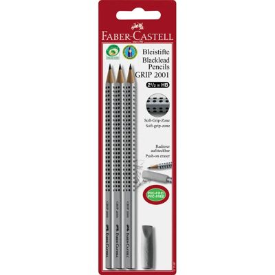 Lápis de grafite HB Faber-Castell - Pack de 3 Lápis de grafite HB Faber-Castell - Pack de 3