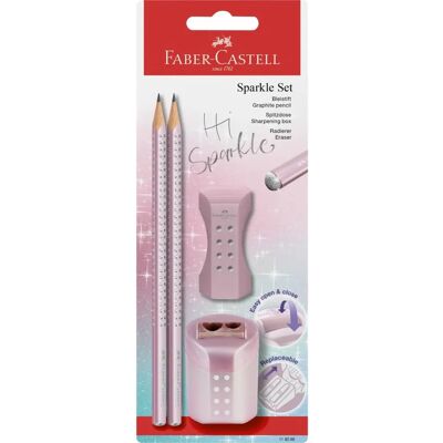 Faber-Castell 118298 Ensemble de Crayons Graphite Rose Métallisé - Kit d'écriture Faber-Castell 118298 Ensemble de Crayons Graphite Rose Métallisé - Kit d'écriture