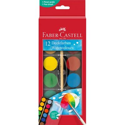 Faber-Castell 12-kleur Waterverfset - Unisex Kunstbenodigdheden Faber-Castell 12-kleur Waterverfset - Unisex Kunstbenodigdheden
