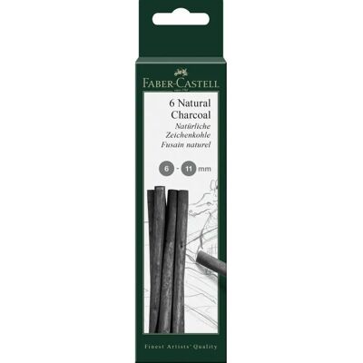 Faber-Castell Houtskoolpotlood - Natuurlijke Houtskool - Zwart Faber-Castell Houtskoolpotlood - Natuurlijke Houtskool - Zwart
