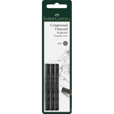 Faber-Castell Pitt Modell - Holzkohle Sticks - Schwarz Faber-Castell Pitt Modell - Holzkohle Sticks - Schwarz