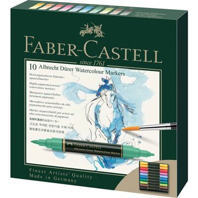 Faber-Castell Albrecht Dürer Watercolour Markers Set van 10 Faber-Castell Albrecht Dürer Watercolour Markers Set van 10
