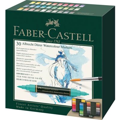 Marqueurs aquarelle multicolores Faber-Castell Albrecht Dürer - 30 pcs Marqueurs aquarelle multicolores Faber-Castell Albrecht Dürer - 30 pcs