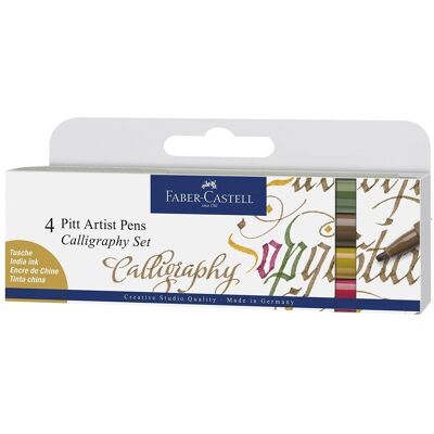 Faber-Castell Faber-Castell Pitt Artist Calligraphy Stiftset Erdtöne - Kunstbedarf Faber-Castell Faber-Castell Pitt Artist Calligraphy Stiftset Erdtöne - Kunstbedarf